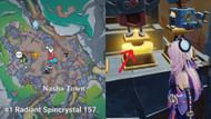 Radiant Spincrystal in Nasha Town #157 (Image via HoYoverse)